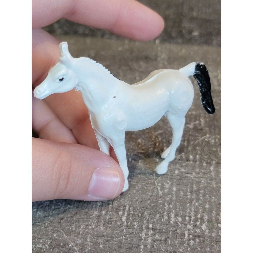 Gray black horse pony animal farm toy figure